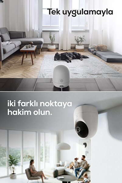 Xenon Smart Ev Kamerası 2’li Set | WiFi, 2304p, Mobil Kontrol, Sesli, 360° Ptz, Gece Görüş, İç Mekan Kamera