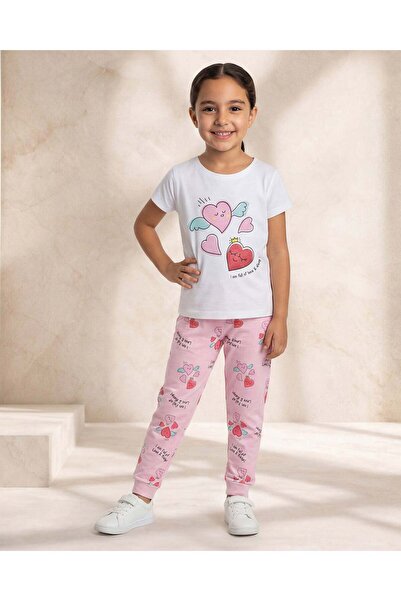 REDTAG Girls Yellow Embellished Pyjama Set