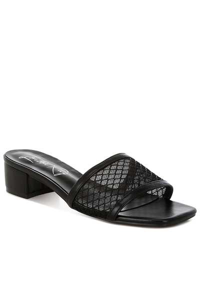 london Rag Women's Slip-On Low Block Heels In Black
