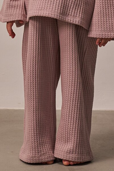 Oh La La Koala For Little Ones Gül Kurusu Waffle Kumaş Salaş Pantolon