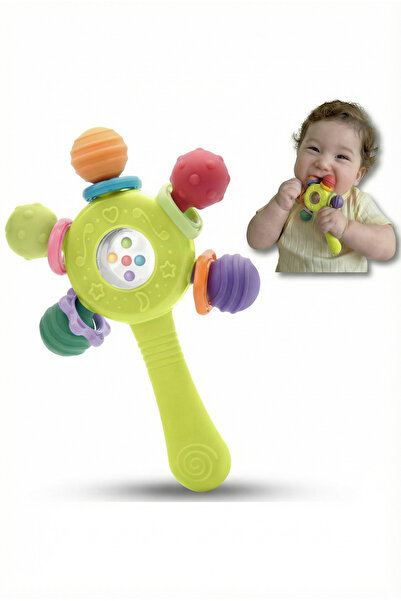 BBSKY Bebek Diş Kaşıyıcı Oyuncak , Montessori Duyusal Oyuncak, Silikon Dişlik...