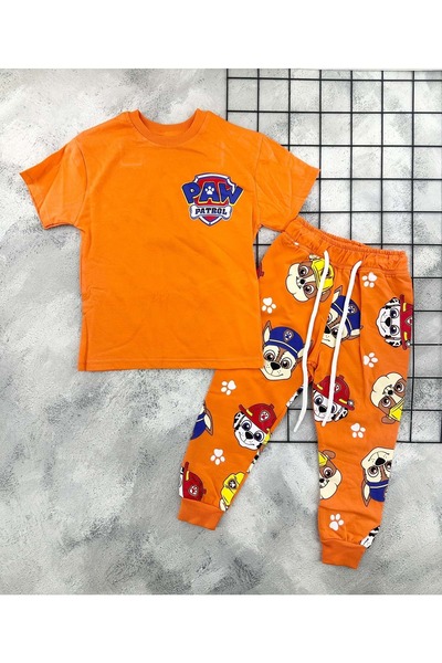 BEBEMER Zr 7021 Paw Petrol Printed Set (3-8 Years) Orange