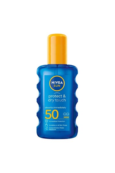 NIVEA Set of 2 x Sun Protect and Dry Touch Sunscreen Spray, Spf 50, 200 ml