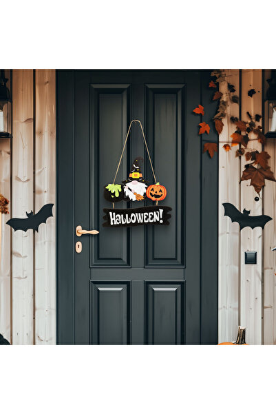 FAMİLY Decor Halloween din lemn - elf - poate fi agațat - 24 x 15 cm