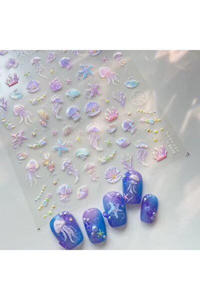 delis Abtibilduri unghii 3D Marquise, STICKER06, Multicolor