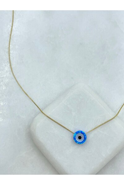 Seda Bijuteri سلسلة خاصة من الأوبال مرصّع بالأحجار مع قلادة العين الشريرة بال...