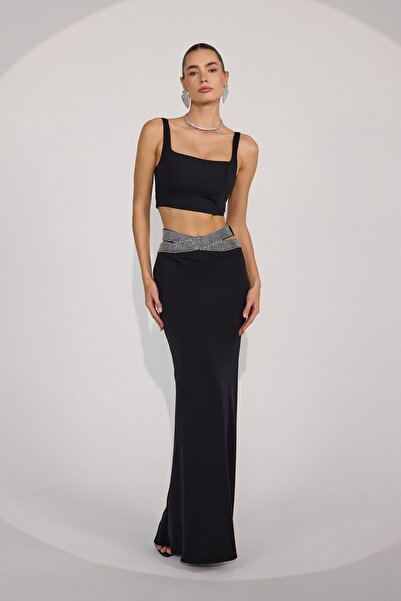 NOK İSTANBUL Ares Maxi Skirt Black