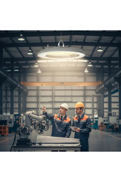 Luxera Lighting Industrial LED UFO lighting fixture Ø277, 150W, 6500K, cold l...