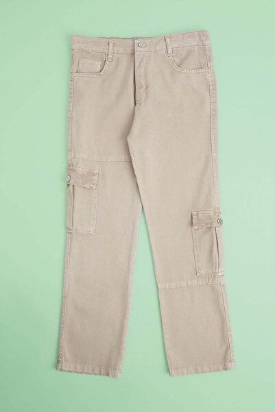 Fulla Moda Adjustable Waist Cargo Pocket Girls' Trousers