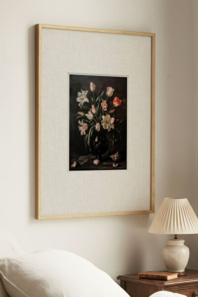 Zevahir Home 1 ΤΕΜΑΧΙΟ ΦΥΣΙΚΟ ΞΥΛΙΝΟ ΚΟΡΝΙΖΑΤΟ ΠΙΝΑΚΑ ΜΕ ΛΟΥΛΟΥΔΙΑ ΒΙΝΤΑΤΖ