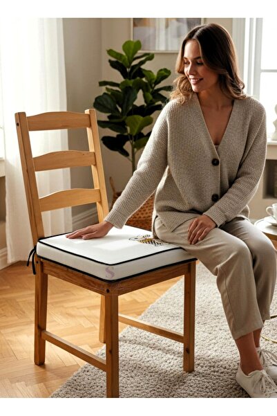 shules collection Rabbit Embroidered Chair Min Leather 40X40X5 cm Panama Line...