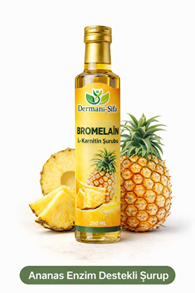 Derman-ı Şifa Bromelain l-karnitin şurubu 250 ml cam şişe