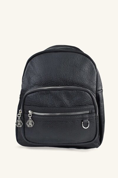 birizmoda 4 Compartimente piele rucsac - Negru