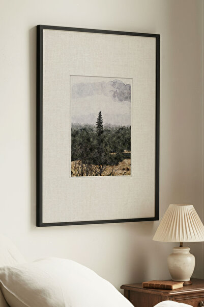 Zevahir Home 1 ΤΕΜΑΧΙΟ ΒΙΝΤΑΤΖ ΠΙΝΑΚΑΣ ΖΩΓΡΑΦΙΣΜΕΝΟΣ ΜΕ ΘΕΜΑ ΤΗ ΦΥΣΗ ΜΕ ΜΑΥΡΟ...