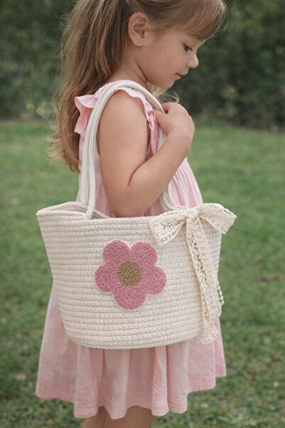 Berçak Home Πλεκτό στο χέρι Παιδικό Τσάντα Κοριτσίστικο Τσάντα Βαμβάκι Νήμα Χ...