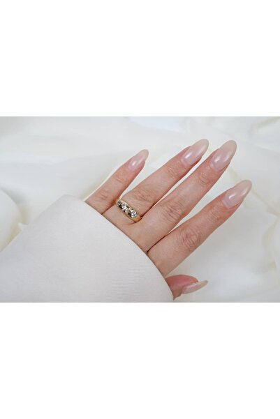 ATELİER TUĞBA Yzk360 Asymmetric Stone-Set Adjustable Ring Gold