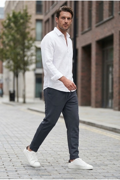 bombe Erkek Beli Lastikli Slim Fit Jogger