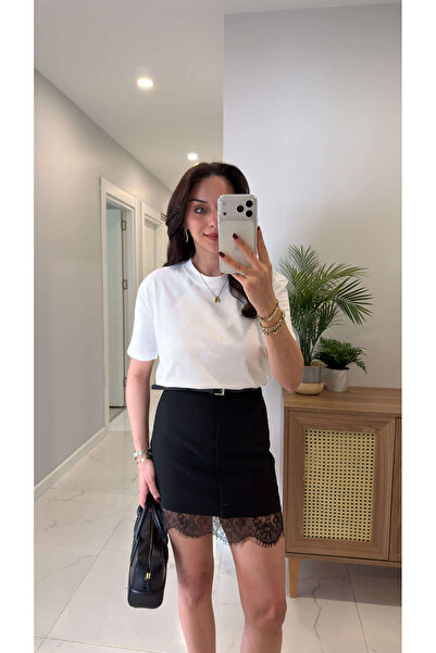 BİRCANÇİL Dlvin Giola Ecru cusături decorative guler rotund Tricou