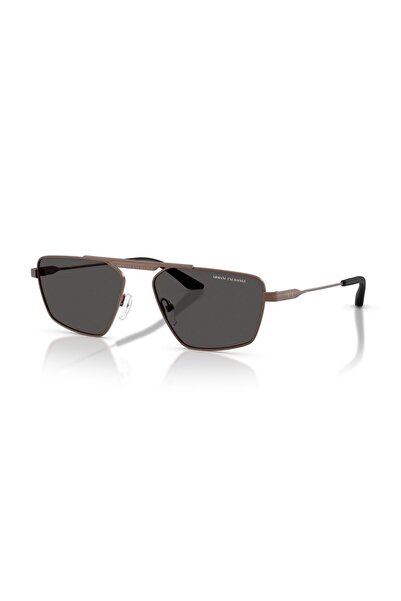 Armani Exchange Aex 2059S 610687 56 Unisex Geometric Bronze Metal Sunglasses