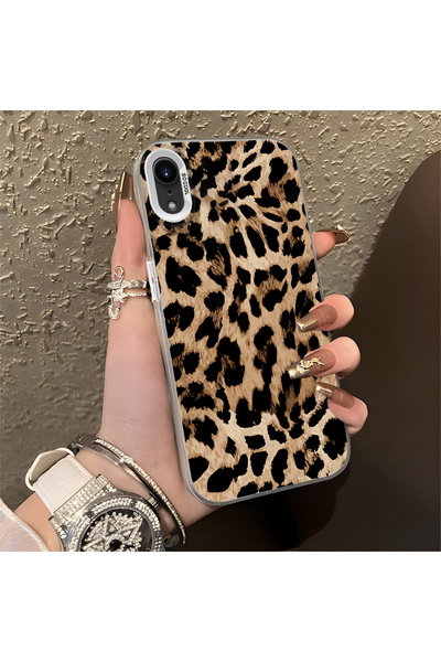 SLIMFELT iPhone XR Uyumlu Lüks Leopar Kılıfı, Düşmeye Dayanıklı Silikon, Kali...