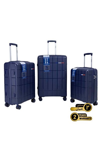 Prince Travelling PP Premium Luggage (8 Wheels) - Roycé 3 Pcs Set - Blue