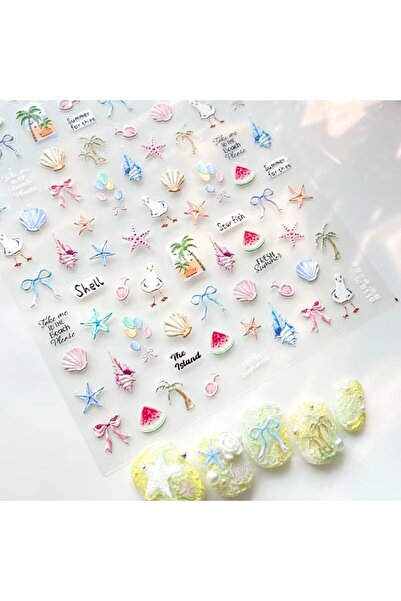 delis Abtibilduri unghii 3D Marquise, STICKER09, Multicolor