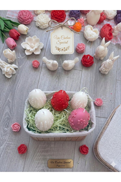 Roots&Flame Set 5 Lumanari Handmade Ou Decorativ Paste Ceara Soia Multicolor ...