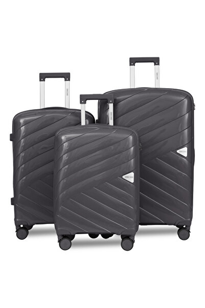 PARAJOHN Para John 3 Piece Travel Luggage Set PP 8 Wheel Spinner Suitcases