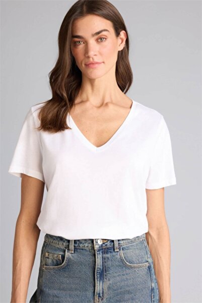 DeFacto Γυναικείο T-shirt W9578AZ/WT79 ΛΕΥΚΟ