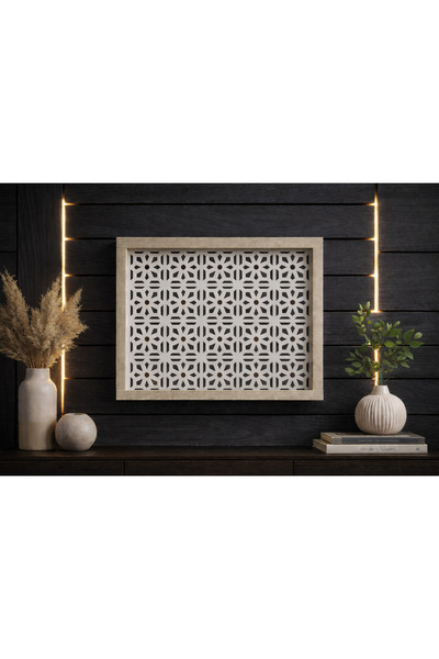 EyluX Shop Modern Decorative Wall-Mountable Fuse and Modem-Wifi Storage Box 25X35 cm Depth 10cm
