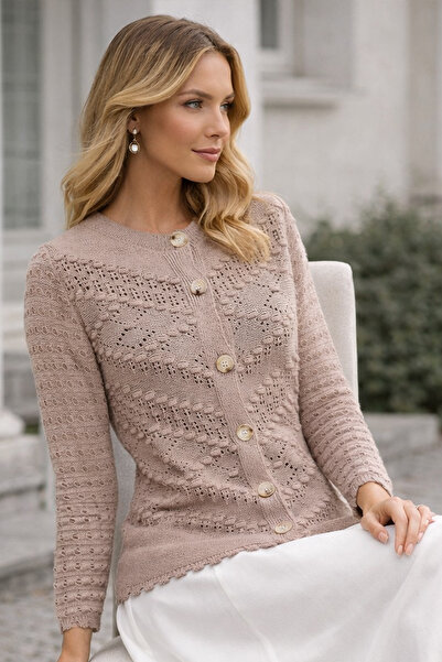 benguen Summer Cotton Cardigan R4542 Beige