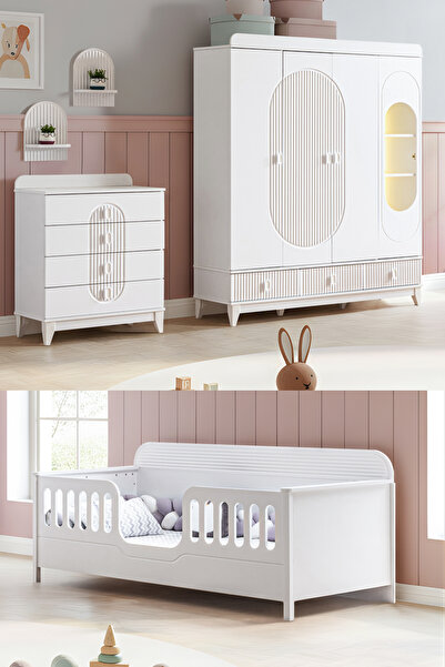 Setay Vizyon Çocuk Odası, Vizyon 4 Kapaklı Dolap, Etap Montessori Karyola, Şi...