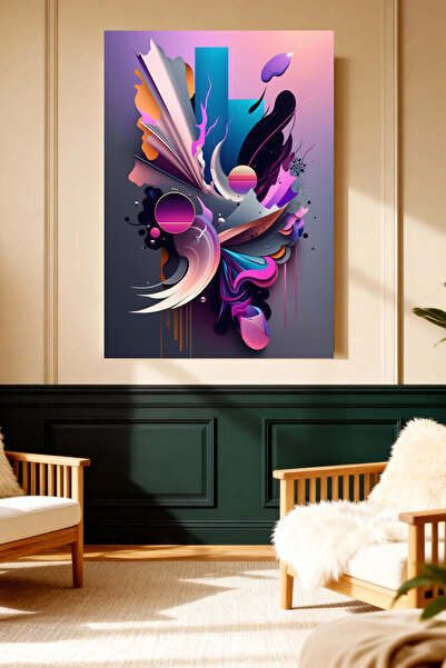 Mushen Studio Πίνακας σε καμβά με αφηρημένη τέχνη Color Explosion