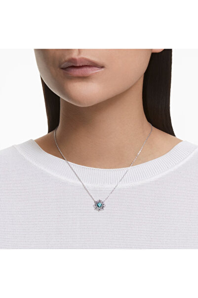 Swaroski Idyllia Pendant Sunflower, Blue-Green