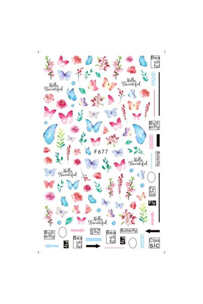 delis Marquise nail stickers, STICKER26, Multicolor