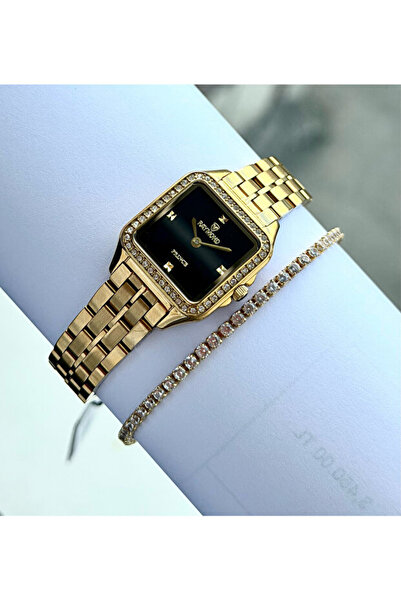 Raymond Women's Wristwatch Rym-213060-R111 -Cornered Case with Steel Band-