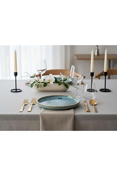 La Mediterranea Ceramic Plate 20 x 2.3 cm SCRATCH BLUE – Round model