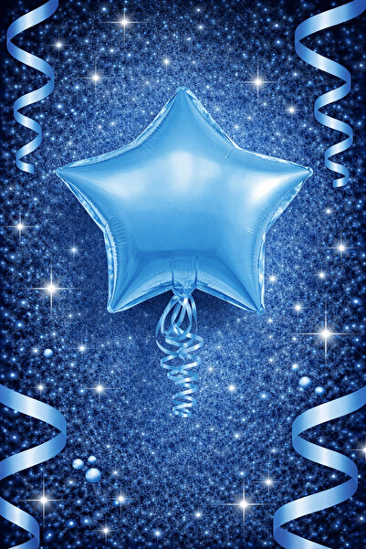 Happyewent 3-Piece Blue Star Balloon Set – Stylish and Modern Party Decor