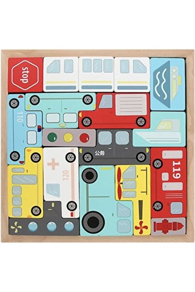 OEM Educational Wooden Puzzle with Vehicles and Cars