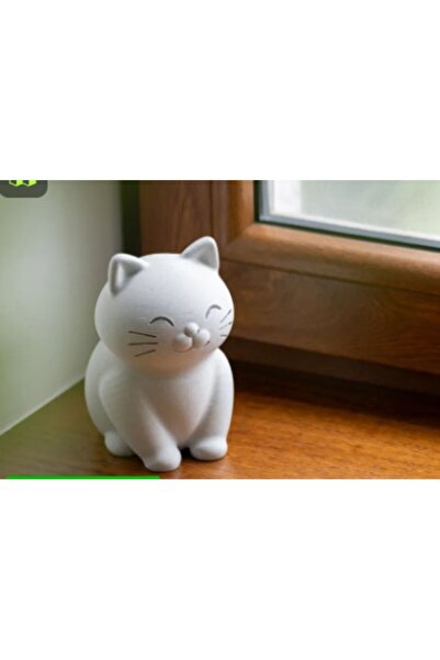 AYCER Beyaz Kedi Kumbara,Çocuklar için,Müemmel Şık Tasarım.