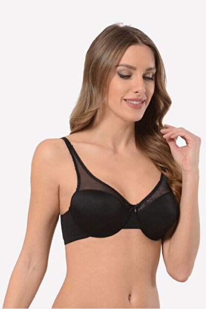 NBB Women's Non-Padded Wired Sheer Tulle Detail Bra