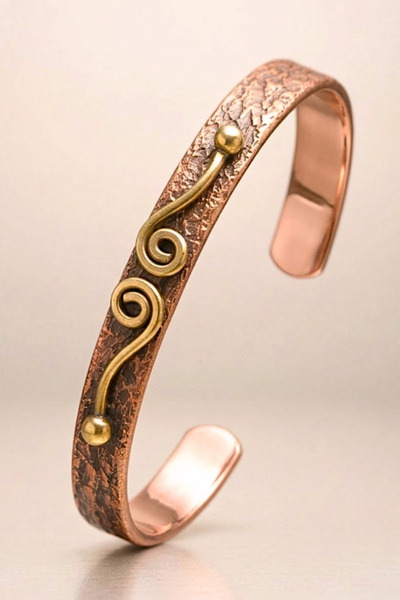 OSMANLI GÜMÜŞ Women's Copper Bracelet Yasmine Model Women's Copper Adjustable...