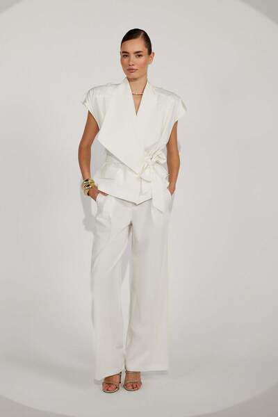 NOK İSTANBUL Timeless Pin Pants White