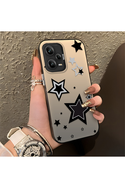 PATTERNOVA Redmi Note 12 Pro 5G Uyumlu Kırılmaz Silikon Sevimli Yıldız Desenl...