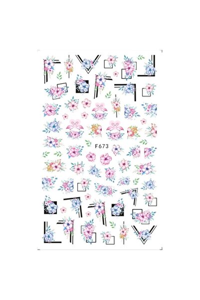 delis Marquise nail stickers, STICKER25, Multicolor