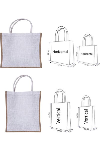 Generic Jute Shopping Bags with Brown Trim