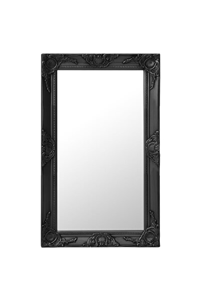 Concept Baroque style wall mirror, black, 50 x 80 cm