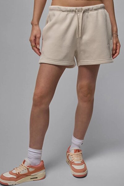 Nike Jordan Women's Jumpman Brooklyn Fleece Ft Short 24 Kadın Pamuklu Şort Krem
