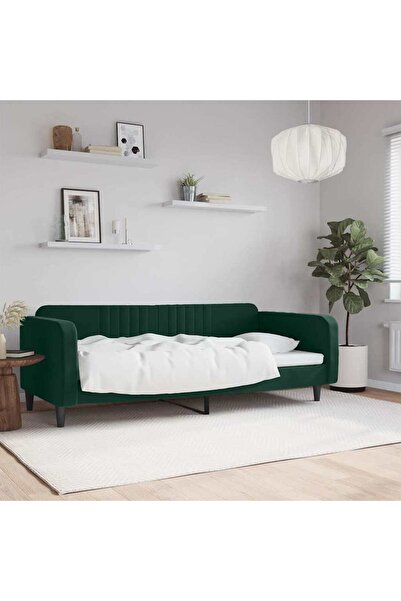 Concept Σκελετός κρεβατιού, σκούρο πράσινο, 100x200 εκ., Βελούδο