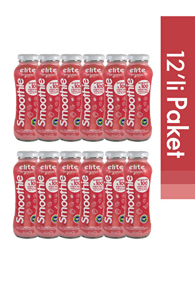 Elite Naturel 12'li Organik %100 Smoothie Kırmızı 200 Ml